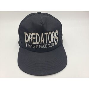 Vintage Orlando Predators In Your Face Club Snapback Hat Cap AFL Football Black